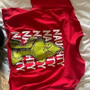 The grinch crop top, super loose and light.